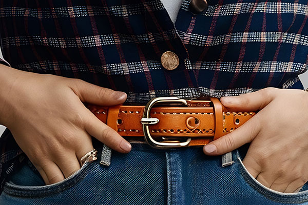 Buckling a belt